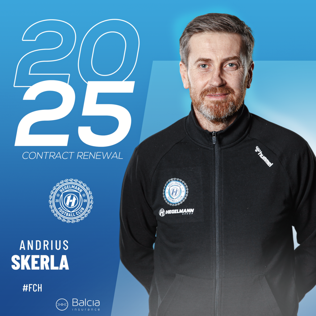 Andrius Skerla lieka prie FC „Hegelmann“ vairo iki 2025 metų sezono